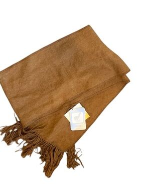 Alpaca connection alpaca Brown Fringe Scarf